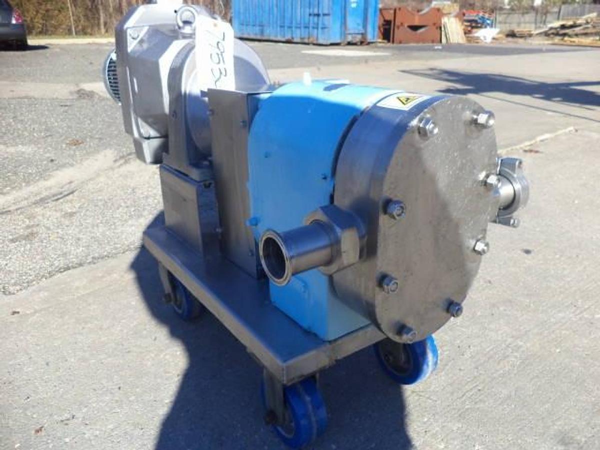 Used Tri-Clover PR60 2 In. X 2 In. Positive Displacement Pump, Variable Speed