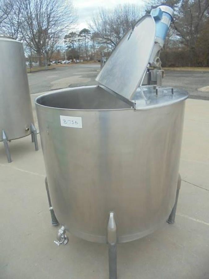 Used 250 Gallon Steriline Stainless Steel Jacketed Mix Tank