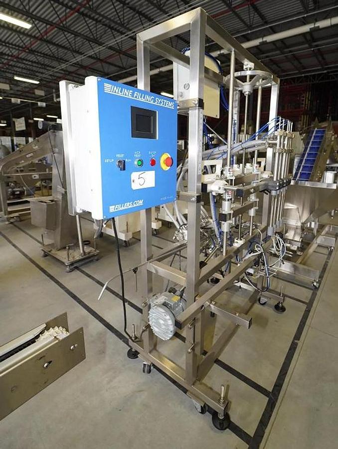 Used Inline Filling Systems SS Pneumatic Inline Piston/Gravity Filler