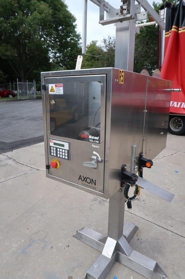 Used Axon EZ-130 SS Heat Shrink Sleever/Bander, 150 per Minute