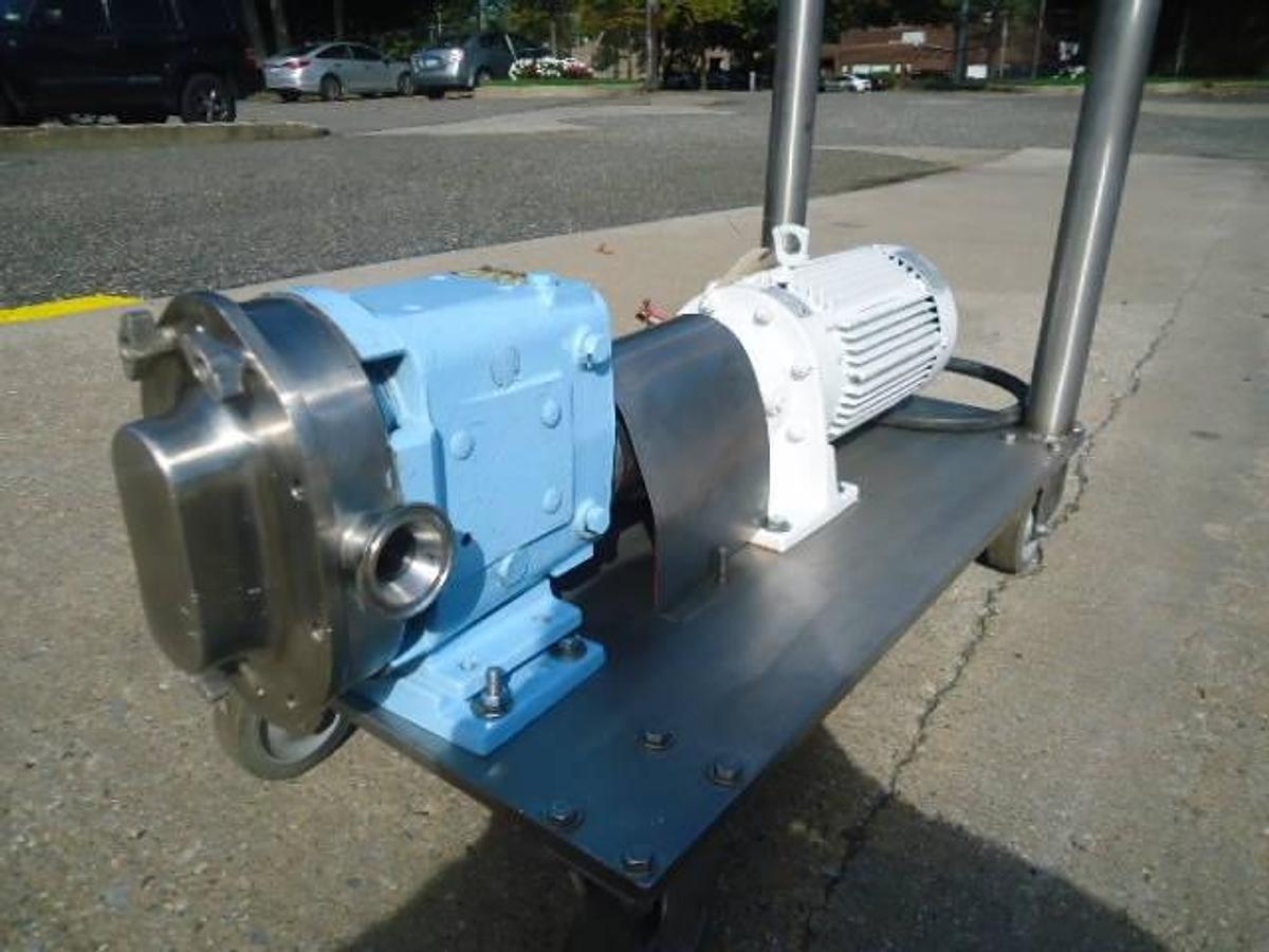 Used Waukesha Size 015 Stainless Steel Positive Displacement Pump, Portable