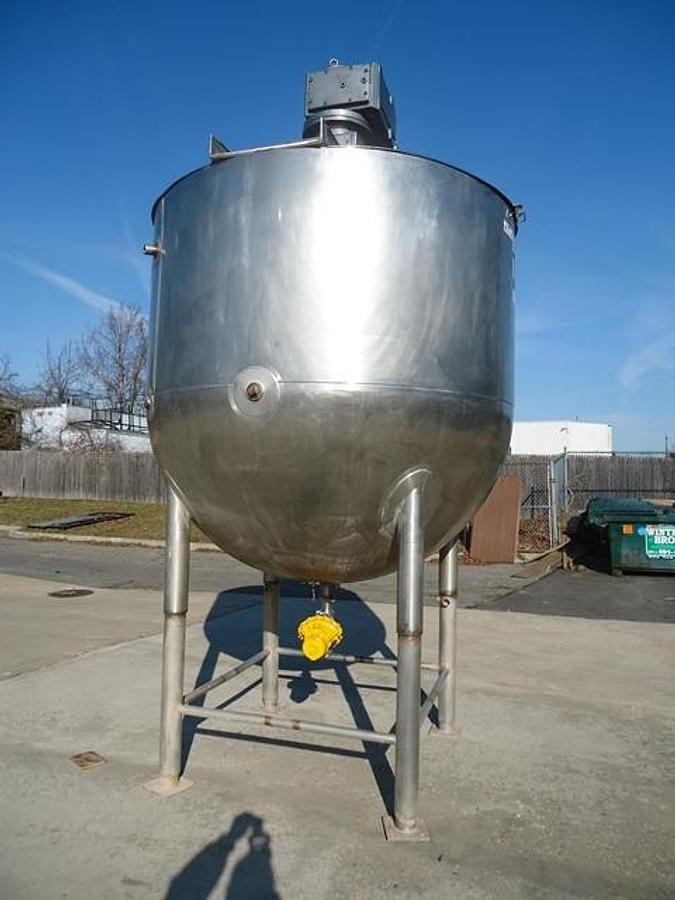 Used 1,000 Gallon Mueller Hemispherical Dual Action Scraper Kettle, 40 PSI Jacket