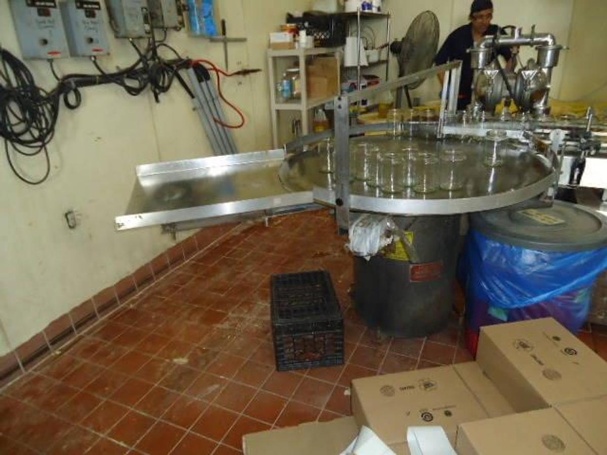 Used Complete Filling Line With Mateer Automatic Filler & Kaps-All Capper