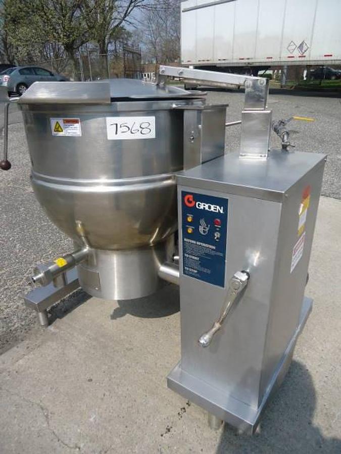 Used 40 Gallon Groen Stainless Steel Self-Contained Gas-Fired Kettle