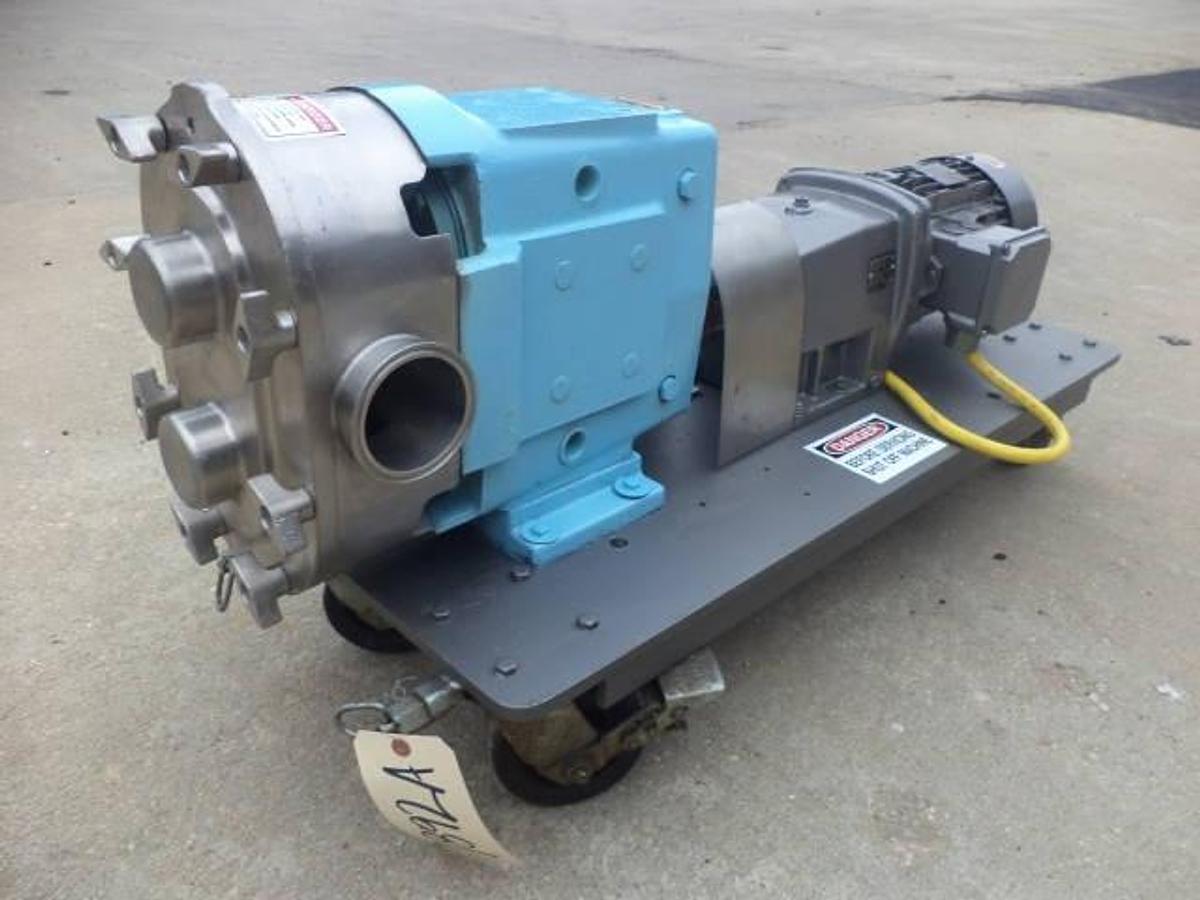 Used Waukesha Size 130 Stainless Steel Positive Displacement Pump, 5 HP