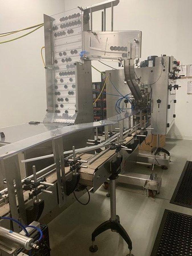Used Acasi Eight Head Straight Line Automatic Pressure OverFlow Filling Machine With Screw Capper