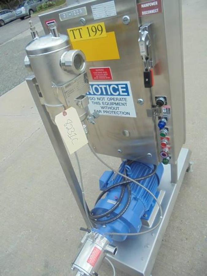 Used IKA DR3-6/A Stainless Steel Inline High Shear Disperser, 7.5 HP, Portable