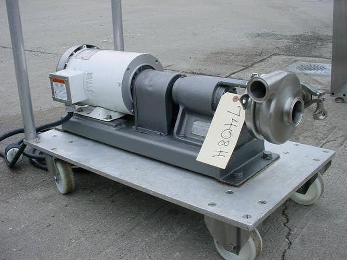Used Tri-Clover 2″ X 1-1/2″ Stainless Sanitary Centrifugal Pump, Portable