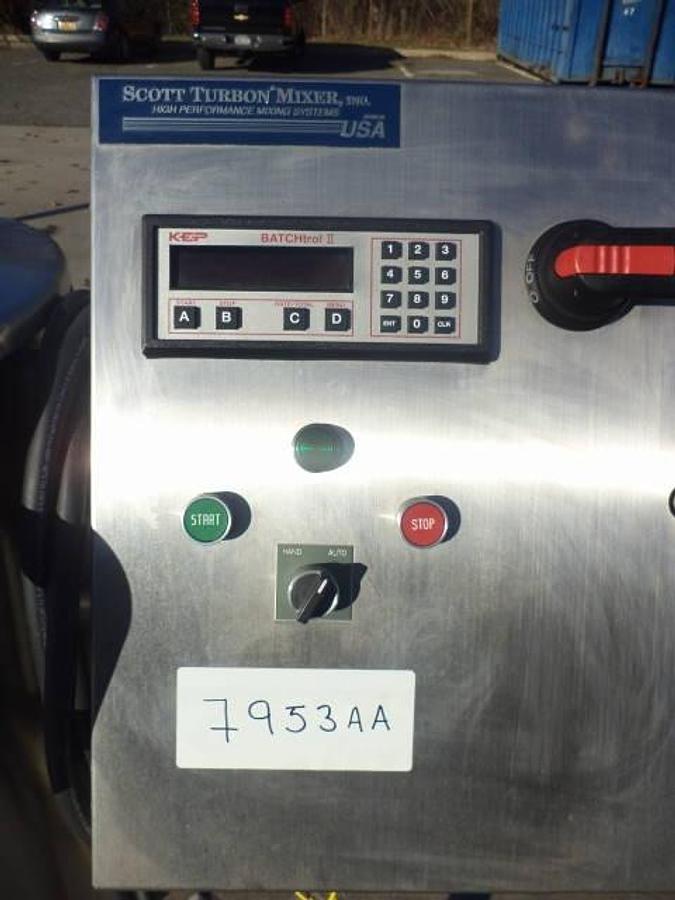 Used 30 Gallon Scott Turbon Mixer, SS vertical tank, Portable