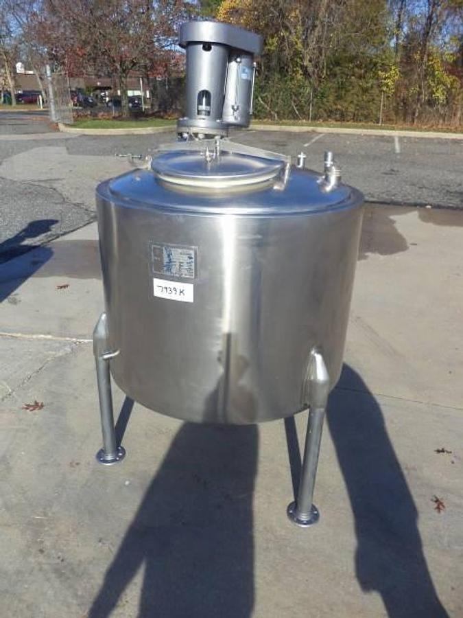 Used 125 Gallon Permasan Stainless Jacketed Mix Tank,   XP Agitator