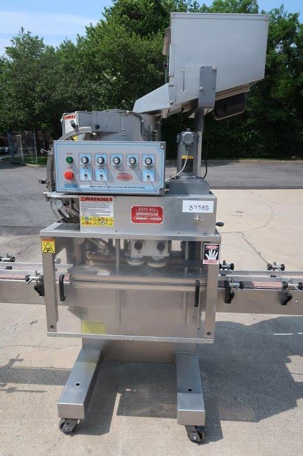 Used Kaps-All E4 Automatic Screw Capper, 80 Per Minute