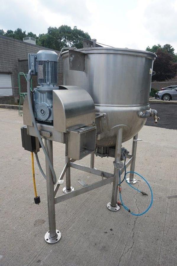 Used 150 Gallon JC Pardo Type 316 SS Jacketed Kettle, with Horizontal Scraper Agitation