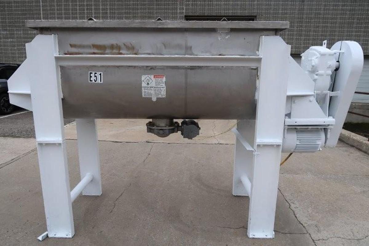 Used 36 Cu. Ft. American Process Systems SS Heavy Duty Ribbon Blender, 15 HP
