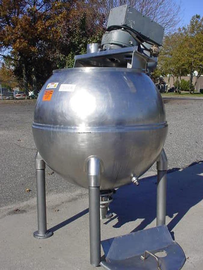 Used 200 Gallon Groen Ina Inclined Agitated Kettle, 100 Psi Jacket