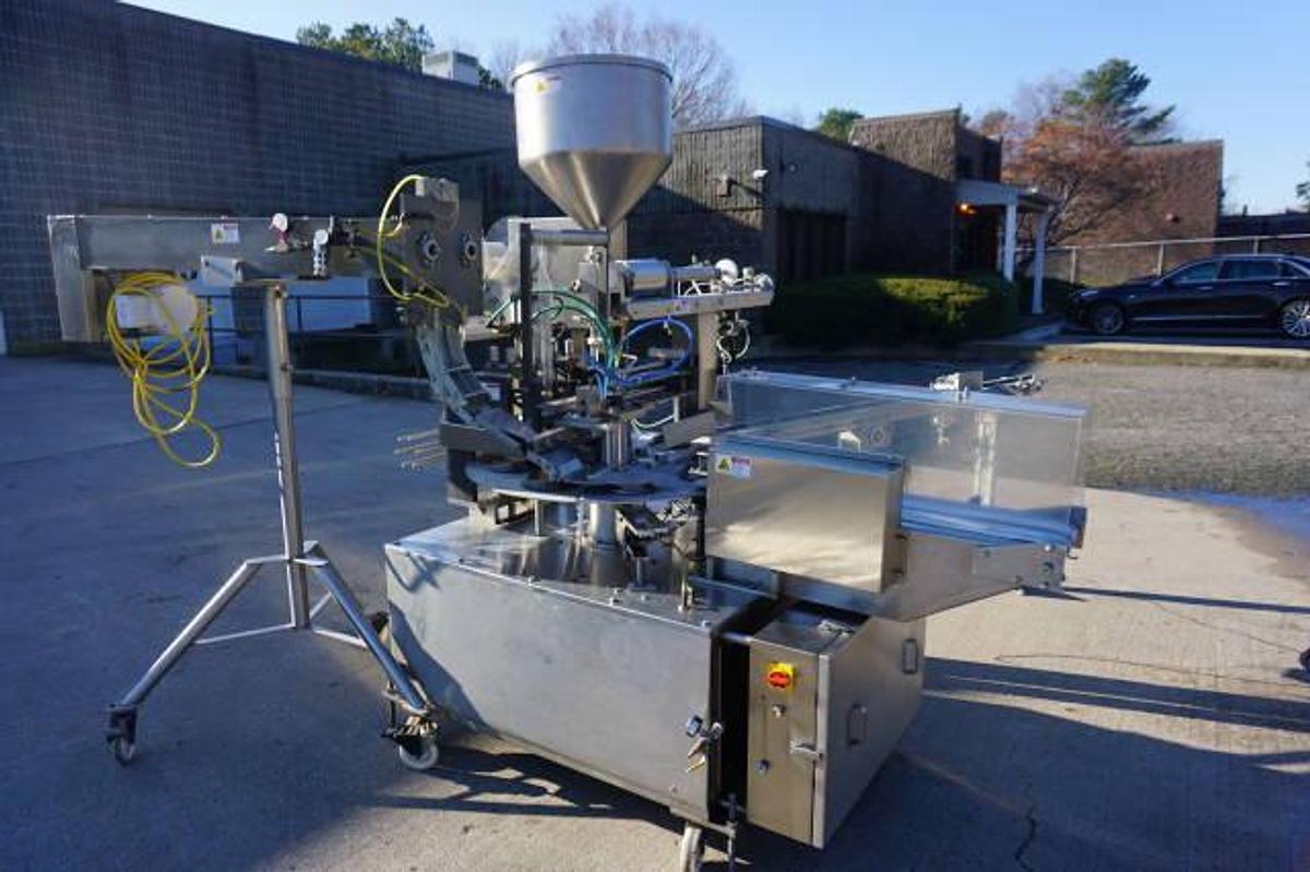Used Autoprod RO-A7 HS Rotary Fill/Seal/Cap System, 40 Per Minute