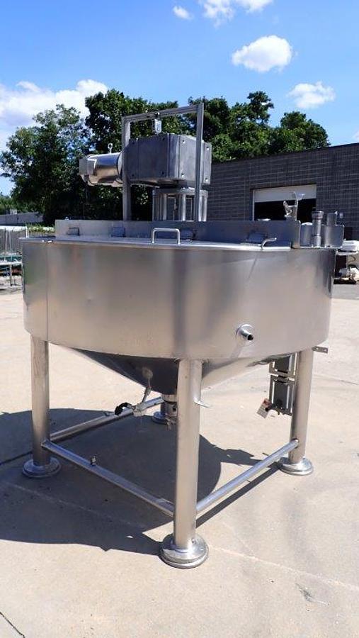Used 300 Gallon Lee 316SS Agitated Jacketed Cooker/Cooler, 100 PSI