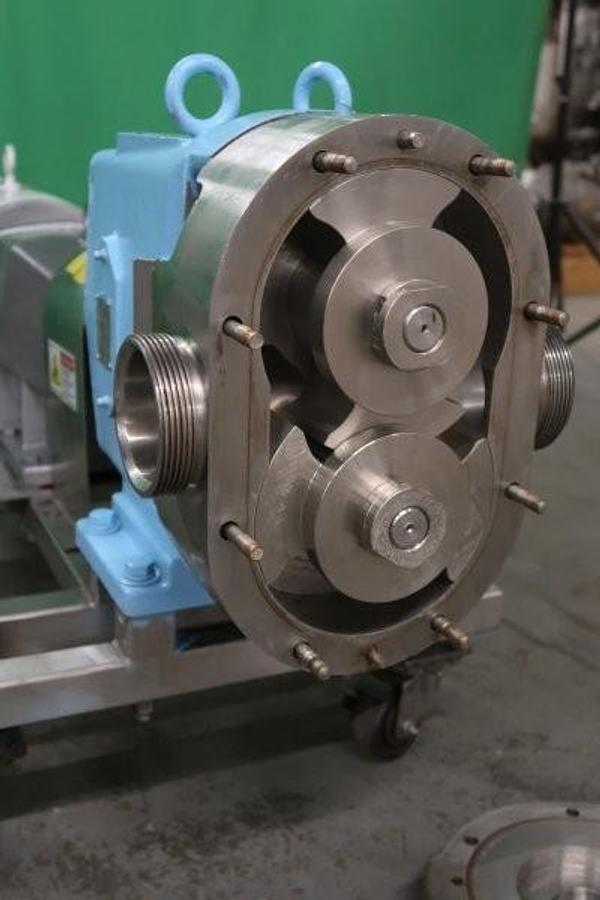 Used Waukesha 130 Stainless Positive Displacement Pump, 10 HP