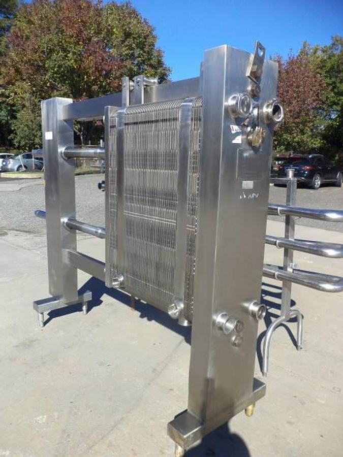 Used APV 134 Plate Stainless Steel Heat Exchanger, Sanitary