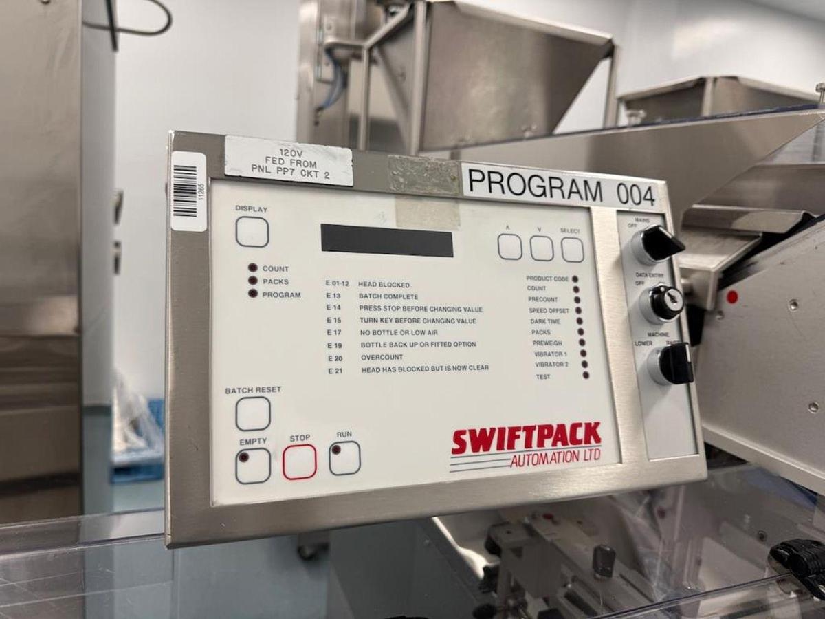 Used Kalish Swiftpack Dual Station 12-Lane Tablet/Capsule Automatic Counter, with Conveyor