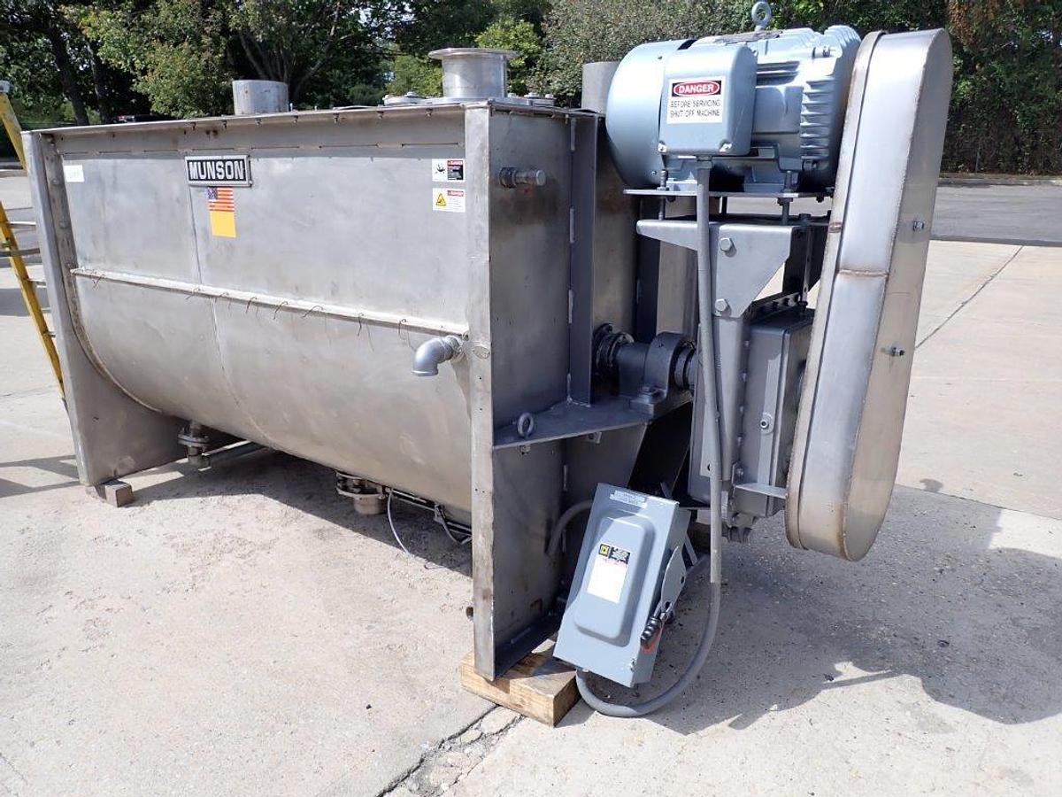 Used 65 Cu. Ft. Munson Stainless Steel Double Ribbon Blender, Jacketed