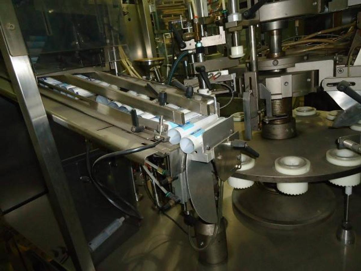 Used Unipac 120 Automatic Plastic Tube Filling/Sealing Machine