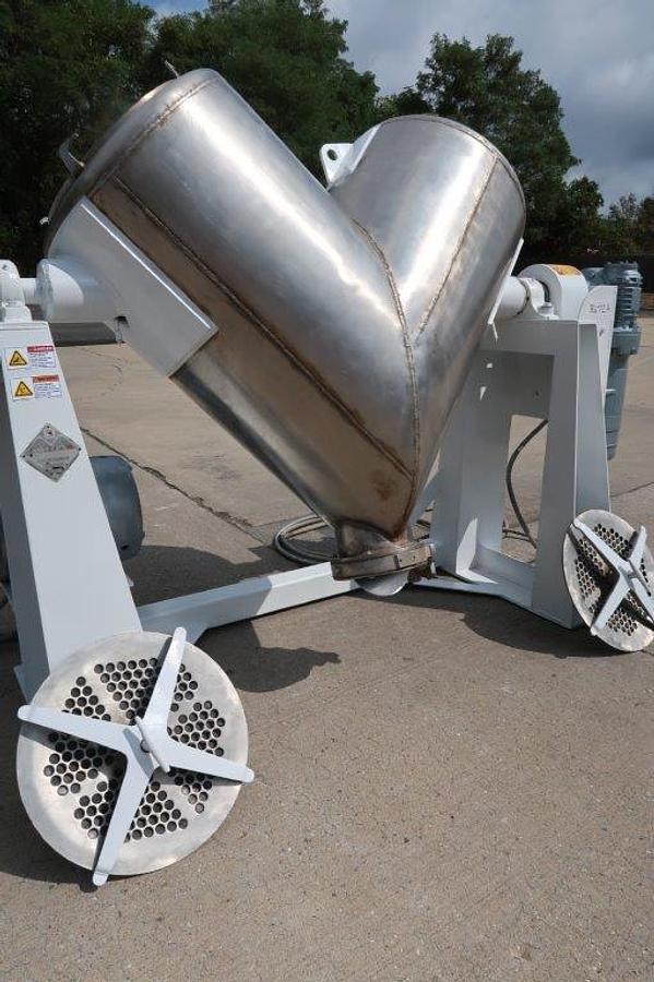Used 10 Cu. Ft. Patterson Kelley Stainless Steel Twin Shell “V” Blender, with Intensifier Bar