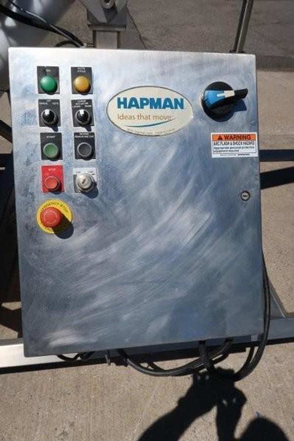 Used Hapman Series 500 Hi/Lo Flexible Helix Screw Conveyor, Portable