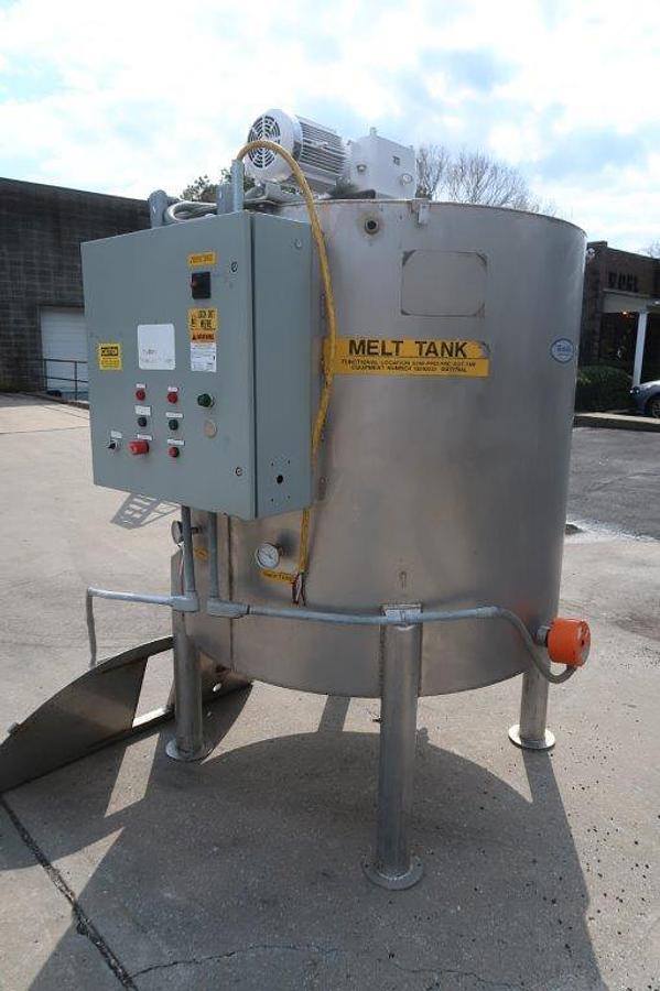 Used 500 Gallon Schebler Stainless Steel Jacketed Agitated Tank/Kettle,  Electric Heat