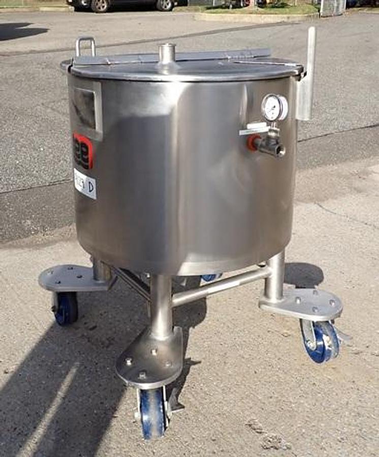 Used Lee 25 Gallon 316 SS Jacketed Tank, Portable
