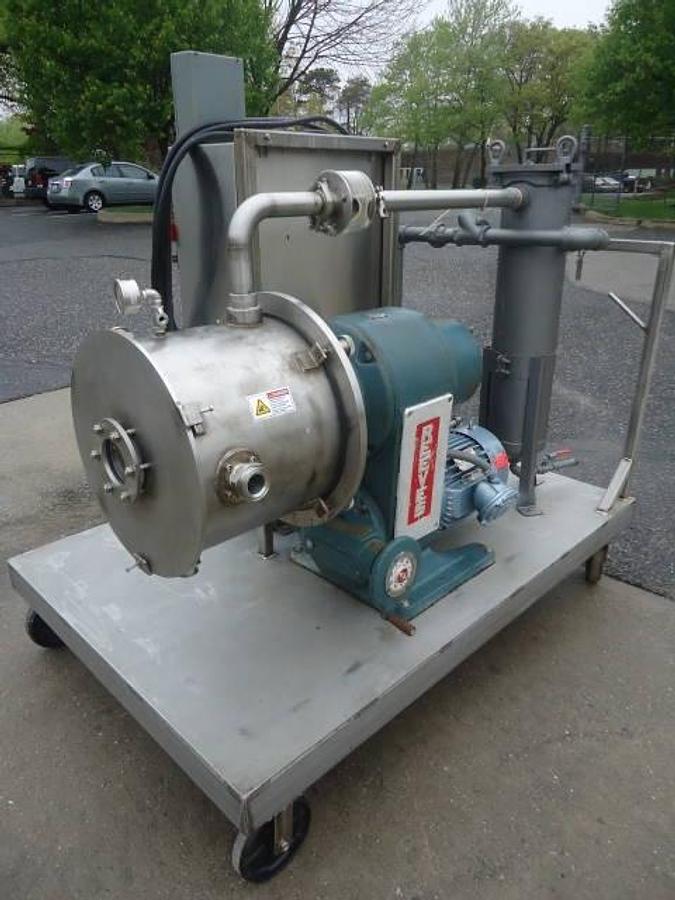 Used Cornell D16 Stainless Steel Sanitary Versator With Sihi Vacuum Pump & Filter Explosion Proof