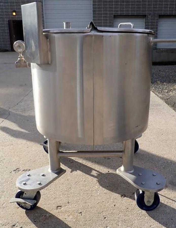 Used Lee 25 Gallon 316 SS Jacketed Tank, Portable