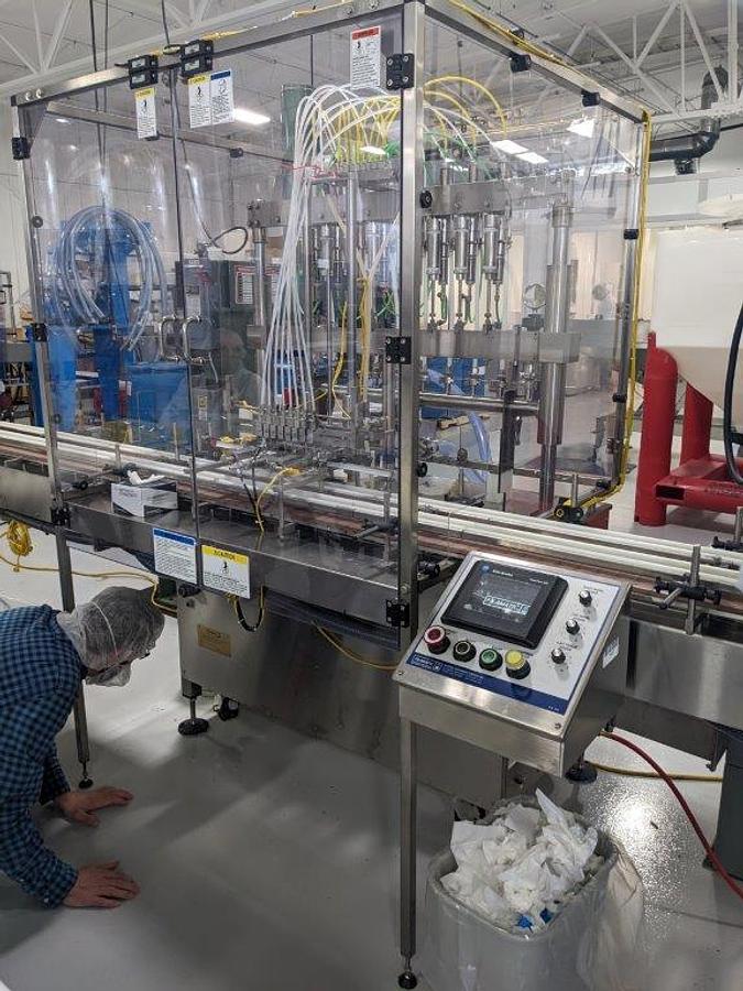 Used National Instrument Filamatic 10 Piston Vial Piston Filler/Capper, Sanitary