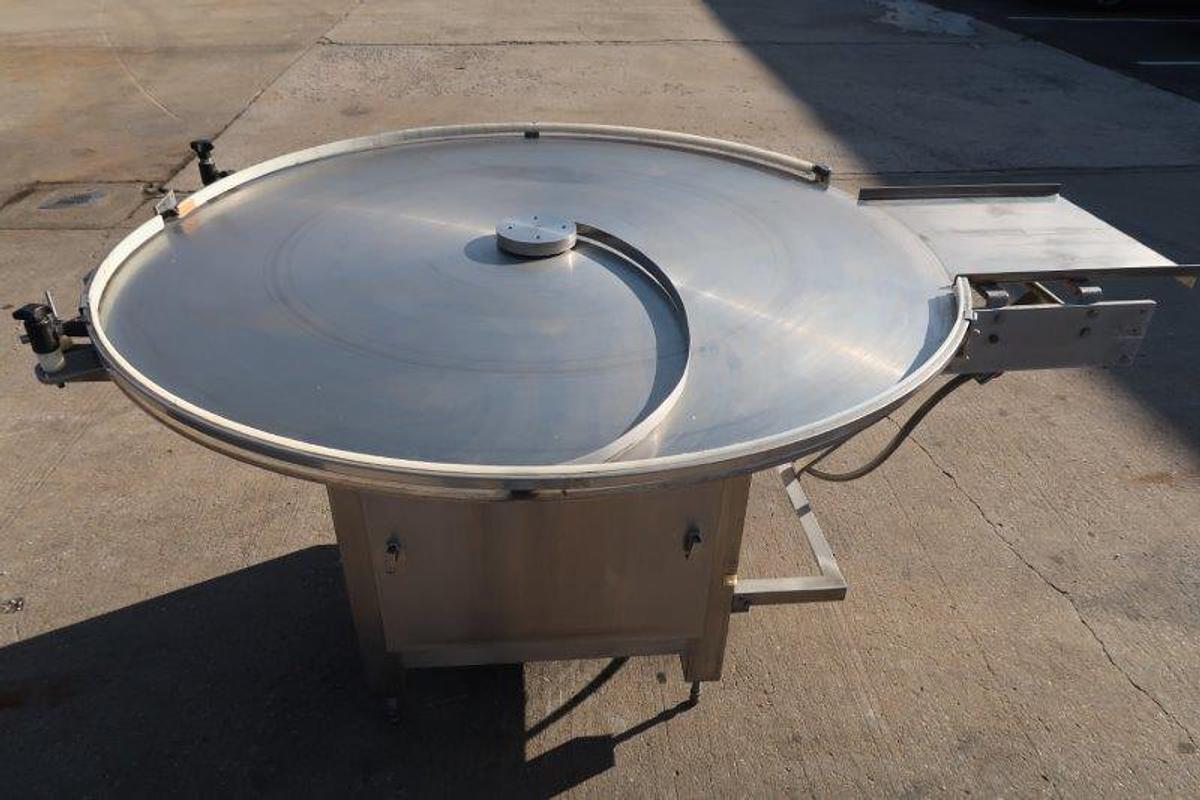 Used 60 In. Diameter Rotary Unscrambling/Accumulating Table
