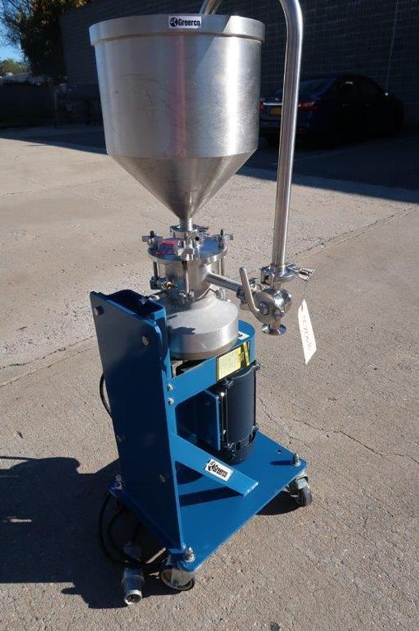 Used Greerco W-250-V Stainless Steel Vertical Colloid Mill, Explosion Proof