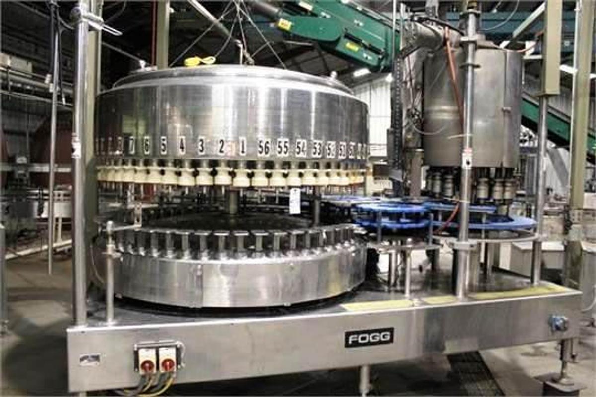 Used Fogg 56 Valve Bottle Filler with Alcoa 16 Head Screw Capper