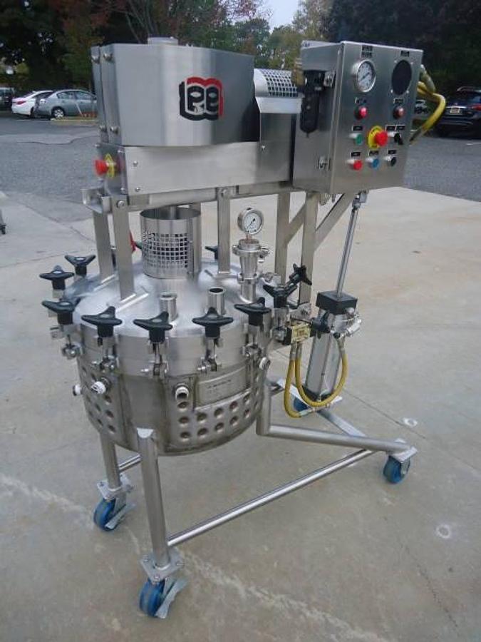 Used 25 Gallon Lee Type 316 Stainless Steel Double Motion Sanitary Reactor-Kettle, Vacuum
