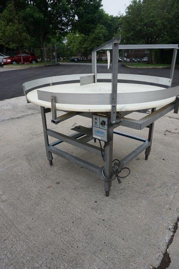 Used 60 Inch Diameter Rotary Unscrambling/Accumulating table, Variable Speed