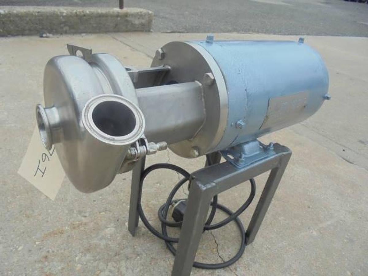 Used 1-1/2 In. X 1-1/4 In. Stainless Sanitary Centrifugal Pump, 1 HP
