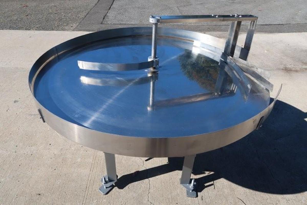 Used Garvey 60 In. Rotary Unscrambling/Accumulating Table