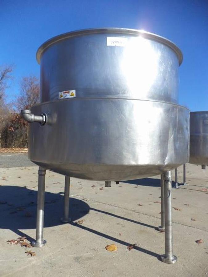 Used 350 Gallon BH Hubbert & Son Stainless  Steel Kettle, 42 PSI Jacket