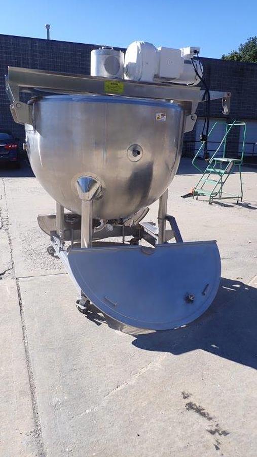 Used 250 Gallon Hamilton 316 SS Double Motion Kettle, Tilt-Out Agitation, XP