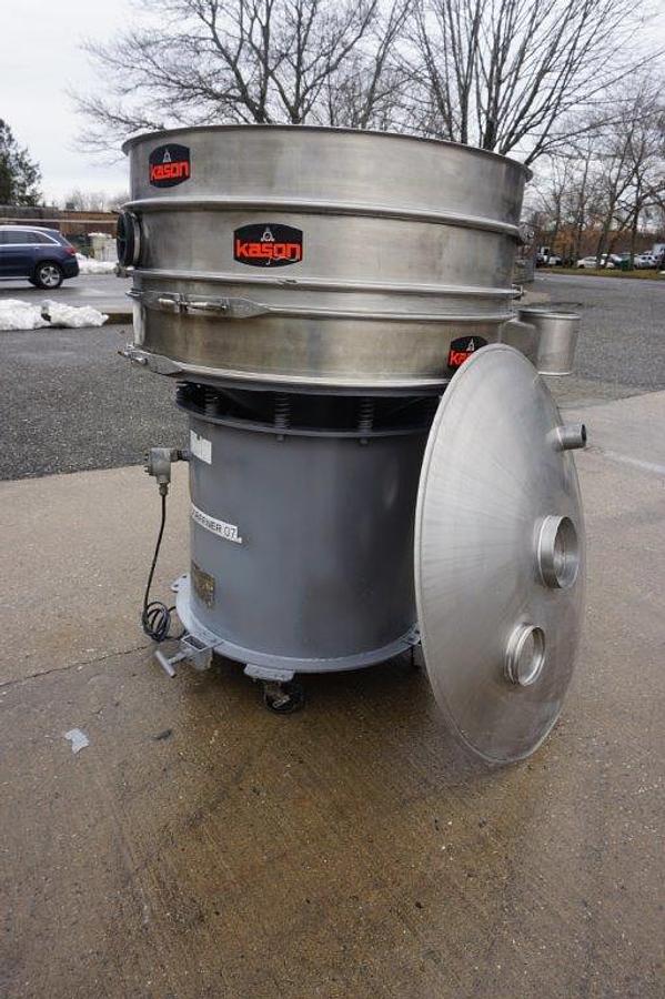 Used Kason 48 In. Diameter Stainless Steel Vibratory Screener, Portable