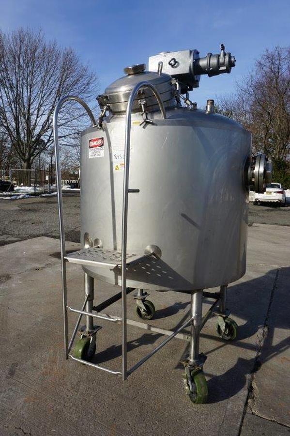 Used 250 Gallon Walker Stainless Jacketed Pressurized Vessel, Scraper Agitation, XP