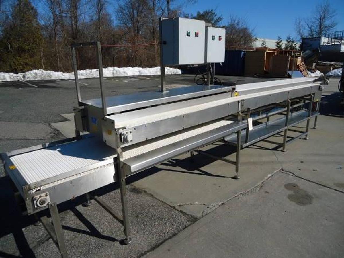 Used American Conveyor Corporation Multi-Section Conveyor, Stainless Steel
