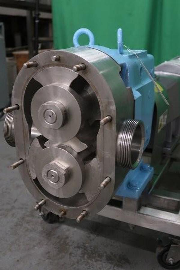 Used Waukesha 130 Stainless Positive Displacement Pump, 10 HP