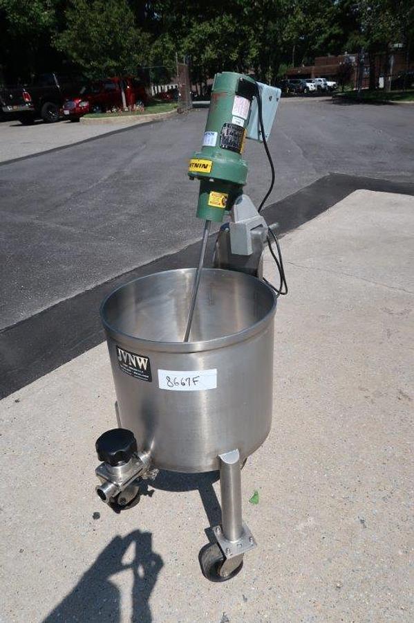 Used 20 Gallon JVNW Stainless Steel Portable Mix Tank