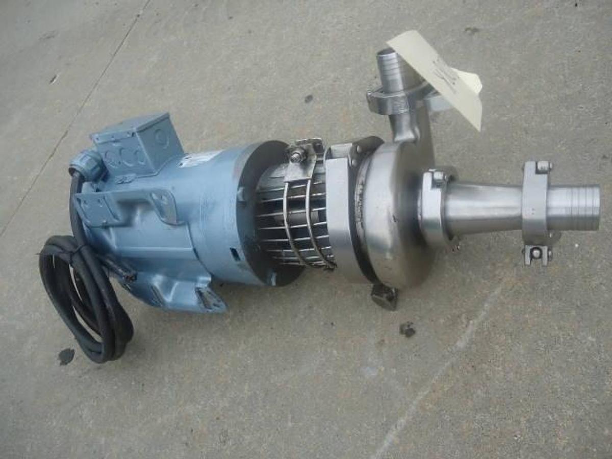 Used Puriti 2 In. X 1-1/2 In. Stainless Steel Sanitary Centrifugal Pump, 2 Hp
