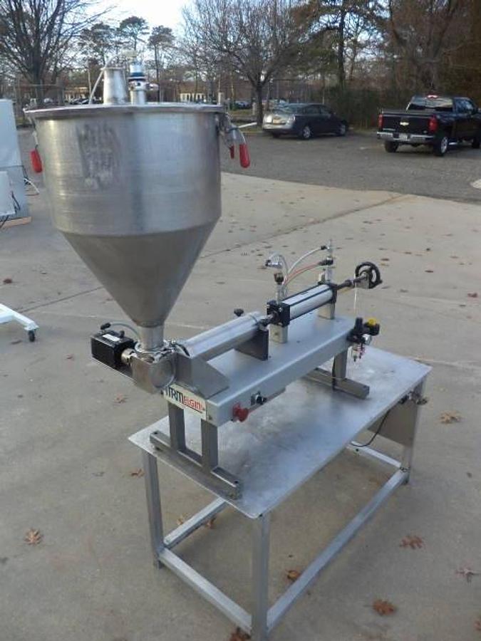 Used MRM/ELGIN Single Piston Air Operatd Filler, 60 Oz. Maxiumu Fill