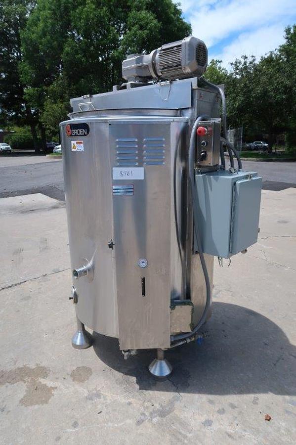 Used 100 Gallon Groen SS Gas Fired Scraper Kettle
