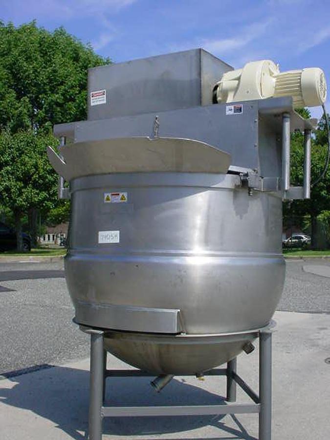 Used 350 Gallon B. H. Hubbert Stainless Steel Double Motion Kettle, 125 Psi